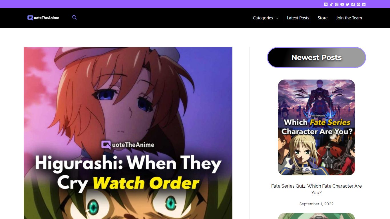 Higurashi: When They Cry Watch Order (Easy To Follow) | QTA